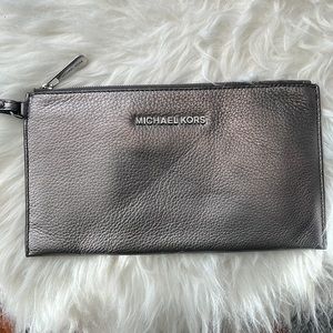 Michael Kors Silver Wristlet